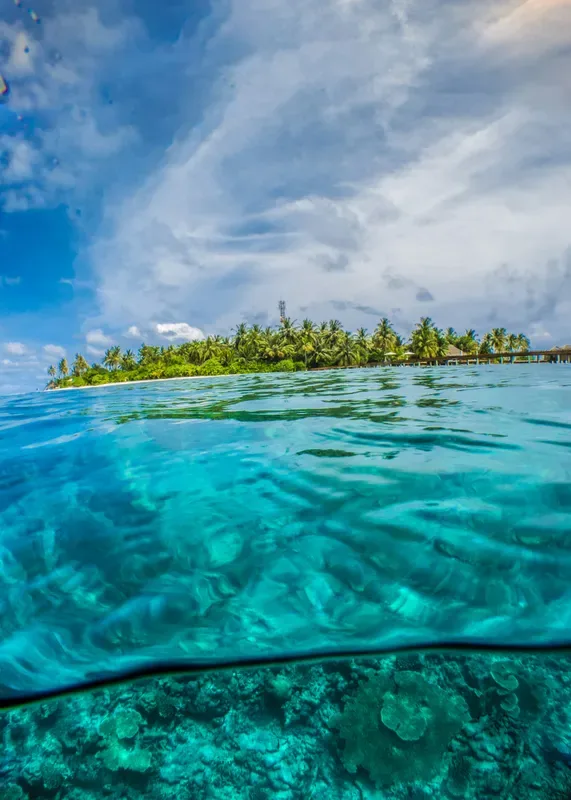 A Fijian island coastline