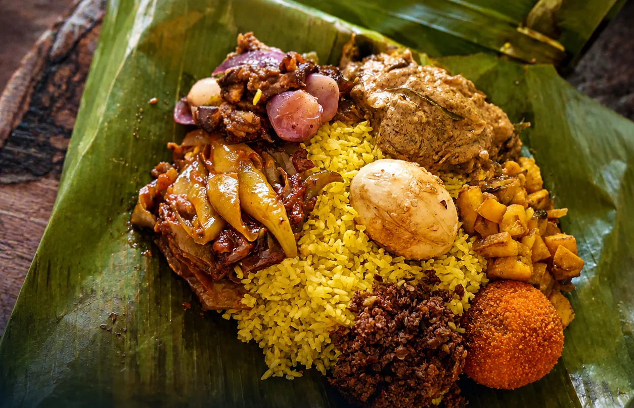 Polos curry made with slow-cooked young jackfruit
